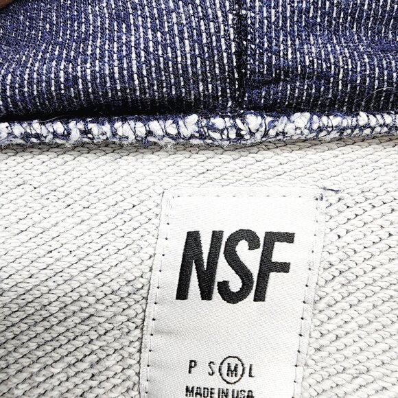 NSF Hooded Sweatshirt‎ With Contrast Hem & Kangaroo Pocket Made In USA Size M - Picture 4 of 7